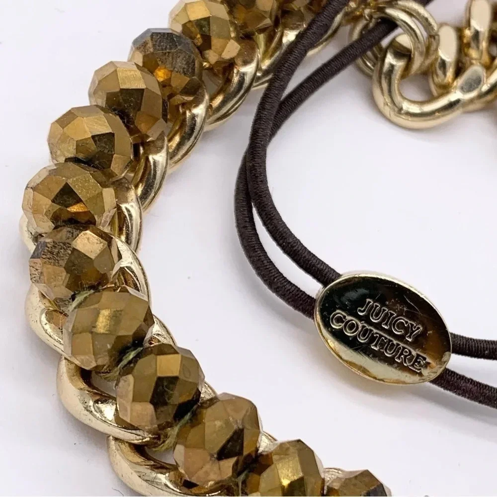 Juicy Couture Gold Jeweled Chain Necklace
